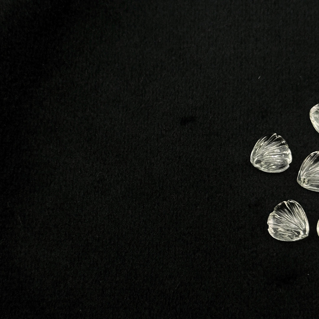 Natural Crystal Quartz Shell Shape Beads, 8 MM Hand Carved Seashells, Tiny Carved Beads, Shell Charms, Jewelry & Craft Making Gemstones