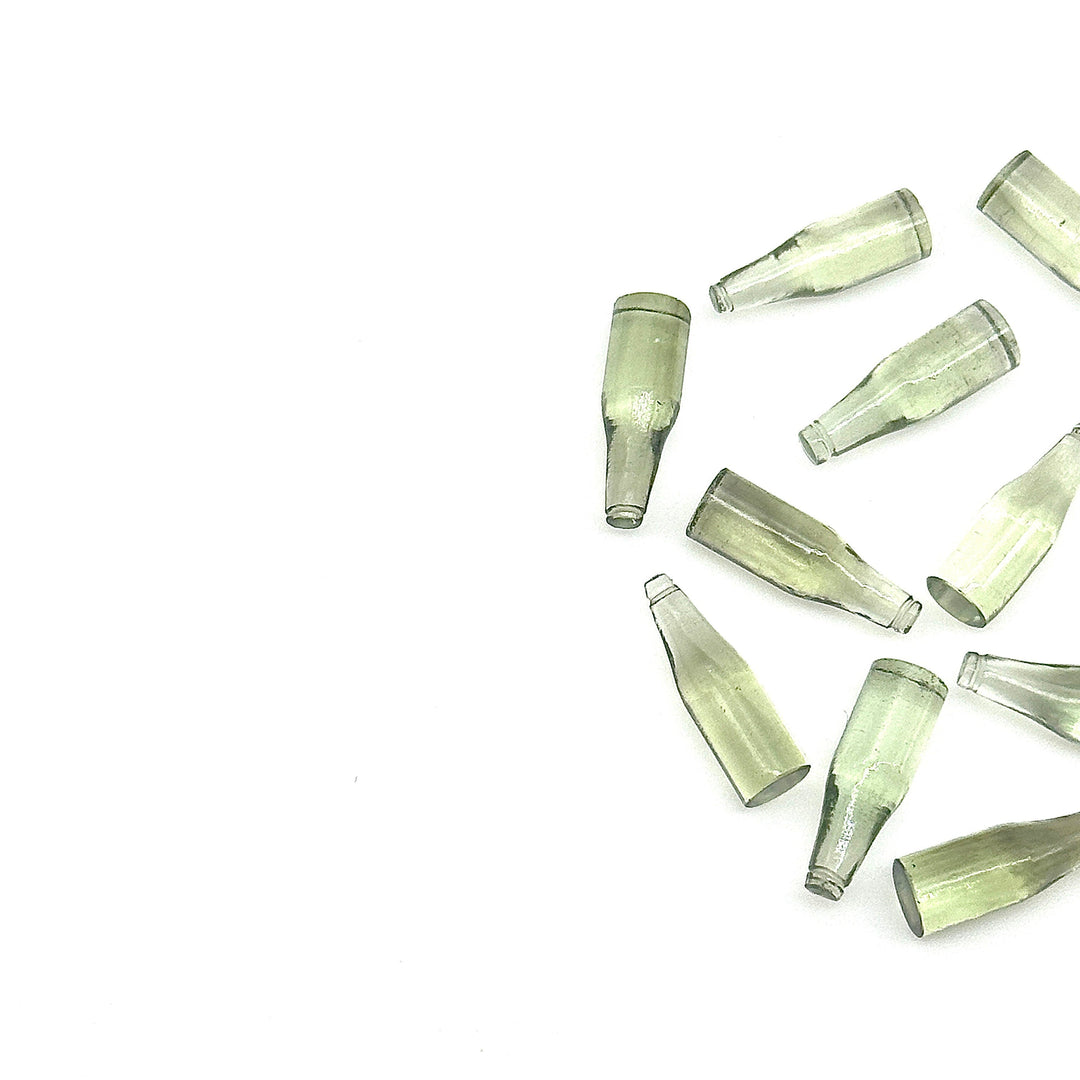 Miniature Natural Green Amethyst Bottle Carving Beads, Bottle Shape Carved Gemstone, Jewelry Making Charms, 7X21 MM Amethyst Tiny Bottle