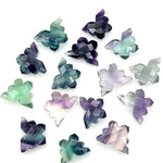 Load image into Gallery viewer, Multi Fluorite Butterfly Shape Beads, Faceted Carving Gemstone Beads, Multi Fluorite Animal Carving Beads For Jewelry, Charms Beads 14x10 MM