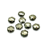 Load image into Gallery viewer, Natural Pyrite Hand Carved Flower Shape Beads, Faceted Pyrite Flower Shape Briolettes, Jewelry Making Gemstone Flower Chams 10 MM