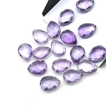 Load image into Gallery viewer, AAA+ Quality Pink Amethyst Faceted Pear Shape Beads, 9X12 MM Pink Briolette's Beads, Matched Pairs, Jewelry Making Pear Shape Beads