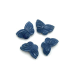 Load image into Gallery viewer, Carved Blue Opal Butterfly Beads: Handmade Gemstone Charms (11x18 MM)