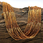 Load image into Gallery viewer, Natural Hessonite Shaded Faceted Round Shape Beads, 2 MM Brown Hessonite Gemstone Beads, 13 Inched Hessonite Loose Beads Strand for Jewelry