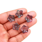 Load image into Gallery viewer, Natural Fluorite Flower Shape Carved Gemstones, Multi Fluorite Flower Shape Beads, Floral Gems Charm for Jewelry Making, 14 MM