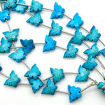 Load image into Gallery viewer, Blue Turquoise Butterfly Beads, AAA Turquoise Faceted Butterfly Gemstone Briolette's, Blue Butterfly Charms For Jewelry 14x10 MM