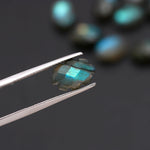 Load image into Gallery viewer, Natural Labradorite Clouds Shape Beads, Faceted Flashy Labradorite Cloud Shape Beads, Carved Cloud Shape Charms, 12 MM, Loose Briolettes