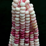 Load image into Gallery viewer, White &amp; Pink Opal Smooth Rondelle Beads, Shaded Opal Beads for Jewelry Making, Wholesale Loose Opal Beads, 8 MM Pastel Opal for Craft Making