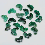 Natural Emerald Butterfly Shape Carving Beads, Emerald Hand carved Butterfly Briolette's, Emerald Gemstone jewelry Making Charms,12X7 mm
