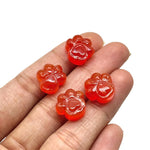 Load image into Gallery viewer, Super Cute Natural Carnelian Dog Paw Carving, AAA+ Quality Gemstone Paw Carving, 13 MM Little Paw Charm, Gift For Dog Lover, God Owner Gifts