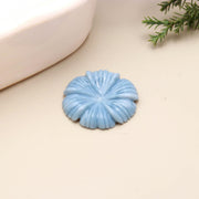 AAA Blue Opal Hand Carved Flower Shape Stone, Flower Charms, 25 MM Reiki Healing Crystal Gifts, Blue Opal Floral Gemstone for Gifts