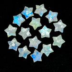 Load image into Gallery viewer, Rainbow Moonstone Star Beads: Faceted Celestial Gemstone Charms, 15mm