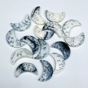 2,3,4,5 Pcs Natural Howlight Faceted Hand Carved Moon Shape Briolettes, Carved Moon Shape Gemstone For Jewellery, Faceted Moon Shape17 mm