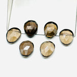 Load image into Gallery viewer, 2,3,4,5pcs A-one Quality smokey quartz freeform Rosecut, faceted rosecut, gemstone for jewelry, jewelry making rosecut 10X14 mm
