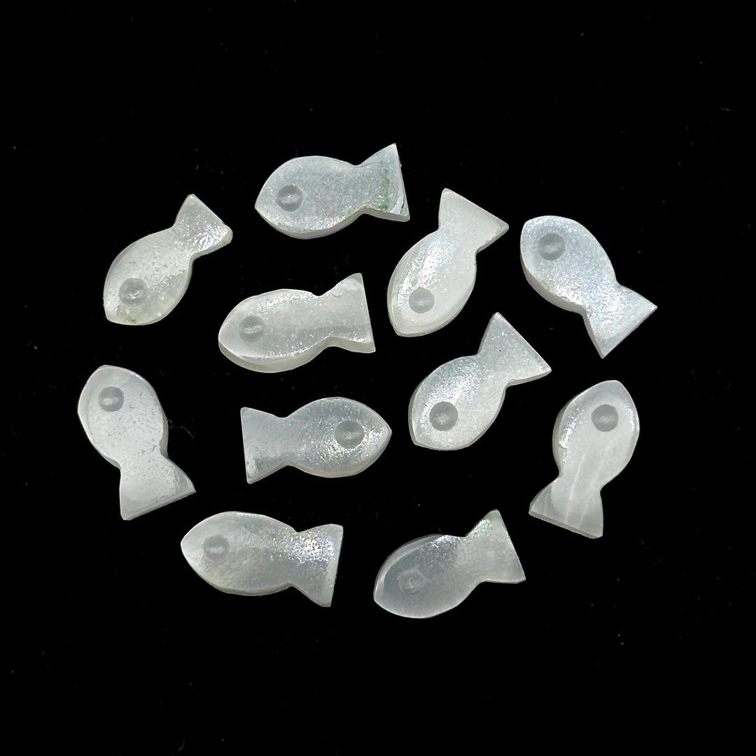Natural White Moonstone Fish Charm, Fancy Fish Shape Carved Gemstone, 7X14 MM Loose Gemstone Fishes, Rare Fish Charms for Jewelry Making