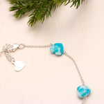 Load image into Gallery viewer, AAA Mohave Turquoise Heart Beads Bracelet, Blue Turquoise Heart Beads Bracelet, Gift For Her, 925 Silver Bracelet/Anklets, Fancy Jewelry
