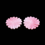 Load image into Gallery viewer, 1 Pc Carved Mother of Pearl Flower, Natural Pink Pearl Big Flower for Jewelry Making, Daisy Flowers, 39 MM, Center Drill