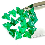 Load image into Gallery viewer, 2,3,4,5 pcs Natural Green Onyx Butterfly Shape Carving, Hand Carved Butterfly Shape Faceted Gemstone, Animal Jewelry, Fancy Beads 14x10 MM