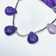 2,3,4,5 pcs 100% Natural Amethyst Fancy Shape Carved Gemstone, Fancy Shape Carving, Carved Gemstone For Jewellery 12 mm