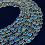 Load image into Gallery viewer, Rainbow Moonstone Chicklet Beads: Carved Gemstone Strand (8 Inch)
