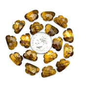 Natural Tiger's Eye Clouds Shape Beads, AAA Tiger's Eye Faceted Cloud Shape Beads, Carved Cloud Charms, 12 MM, Loose Carved Briolettes