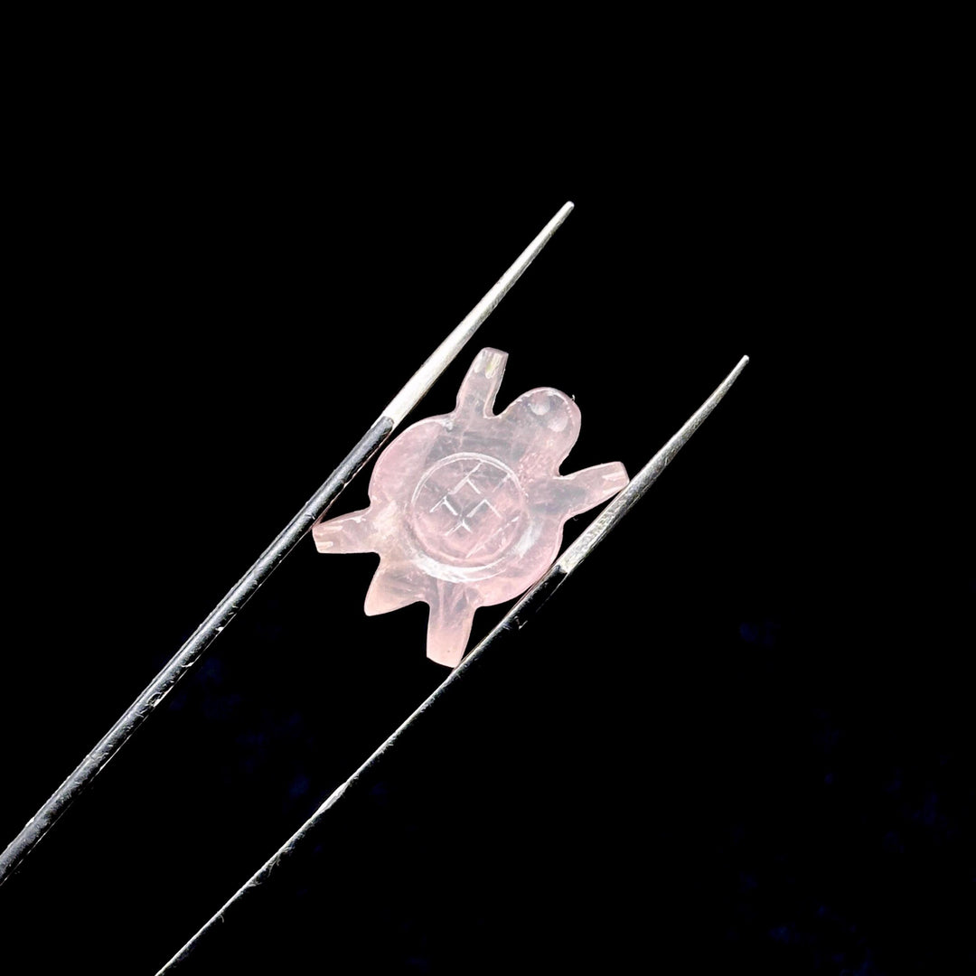 Natural Rose Quartz Turtle Shape Carving, AAA Rose Quartz Turtle Shape Gemstone, 16 MM Loose Gemstones, Harmony in Stone, Healing Stone