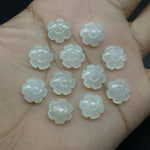 Load image into Gallery viewer, Hand Carved White Moonstone Flower Shape Beads, Genuine Moonstone Flower Shape Carving, Jewelry Making Loose Gemstone Charms, 12 MM