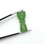 Load image into Gallery viewer, Natural Green Aventurine Hand Shape Carving, Aventurine Punch Shape Stone, 27 MM Loose Hand Fist Charm For Jewelry Making, Hamsa Charms