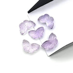 Load image into Gallery viewer, Carved Pink Amethyst Butterfly Charm: Handmade Gemstone Briolette (18 MM)