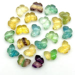 Load image into Gallery viewer, Cute Rainbow Fluorite Butterfly Shape Beads, Hand Carved Multi Fluorite Butterfly Briolettes, Gemstone Charms for Jewelry Making, 13 MM
