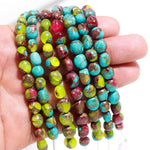 Load image into Gallery viewer, Multi Color Mohave Turquoise Smooth Tumble Shape Beads, Mix Wholesale Loose Gemstone Tumble Beads for Jewelry Making, 8-9 MM