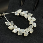 Load image into Gallery viewer, Natural White Moonstone Faceted Drop Shape Beads, 6X8 mm Faceted Moonstone Briolette, Jewelry Making Side Cut Wholesale Beads, 4 Inch