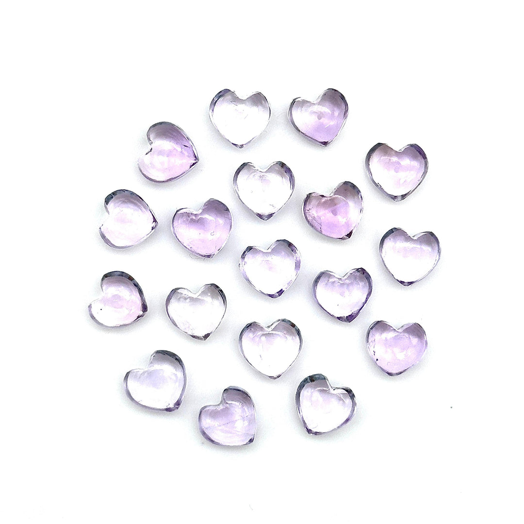 Natural Pink Amethyst Heart Shape Briolette's, AAA Amethyst Heart Shape Smooth Gemstone Beads, Loose Wholesale Heart Charm Beads, 8 MM
