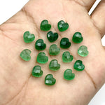 Load image into Gallery viewer, Green Strawberry Heart Shape Briolettes, AAA Green Strawberry Faceted Heart Shape Beads, Loose Gemstone, 8 MM Heart Charm Beads for Jewelry
