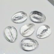 2,3,4,5 pcs 100% Natural crystal quartz conch Shape Carved Gemstone,Loose Gemstone,cowris Shape Gemstone forJewlery,Carved Gemstone 20X16 mm