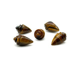Load image into Gallery viewer, Natural Tiger Eye Conch/Snail Shell Shape Carving, Brown Tiger Eye Hand Carved Shell Shape Gemstone Bead, 18X10 mm Healing Stone Loose Shell