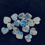 Load image into Gallery viewer, 5,6,7,8,9,10 pcs Natural Rainbow Moonstone smooth Heart Shape Gemstone, Loose Gemstone, Carved Gemstone, Gemstone For Jewellery10mm