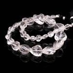 Load image into Gallery viewer, Natural Crystal Quartz Heart Shape Faceted Beads, 7 - 13 MM, 11 Inches Strand, Crystal Straight Drill Hearts for Jewelry Making