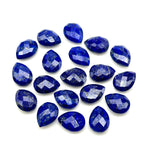 Load image into Gallery viewer, Natural Lapis Lazuli Faceted Pear Shape Beads, 9X12 MM Blue Lapis Briolette's Beads, Matched Pairs, Jewelry Making Pear Shape Beads