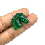 Load image into Gallery viewer, Hand Carved Green Onyx Horse Gemstone: Animal Carving (21 MM)