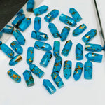 Load image into Gallery viewer, 2,3,4,5,6 pcs 100% Copper Turquoise Faceted Pencil ShapeLoose GemstoneCopper Turquoise Loose Gemstone,Gemstone Jewlery 10X6- 13X6 mm