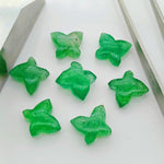 Load image into Gallery viewer, Carved Green Strawberry Butterfly Gemstone Beads: 14mm Charms