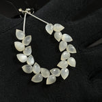 Load image into Gallery viewer, Natural White Moonstone Faceted Drop Shape Beads, 6X8 mm Faceted Moonstone Briolette, Jewelry Making Side Cut Wholesale Beads, 4 Inch