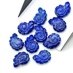 Load image into Gallery viewer, Natural Lapis Lazuli Carved Shell Beads, Hand Carved Snail Shell Shape Gemstone, Seashell Charm, 16 MM Seashell Beads For Jewelry Making
