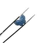 Load image into Gallery viewer, Carved Blue Opal Butterfly Beads: Handmade Gemstone Charms (11x18 MM)