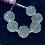 Load image into Gallery viewer, 1,2,3,4,5 pcs 100% Natural Rose Quartz Carved Melon Shape Carving, Melon Shape Gemstone, Gemstone For Jewellery, 10 mm