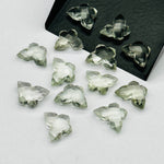 Load image into Gallery viewer, Natural Green Amethyst Butterfly Shape Gemstone Beads, Loose Faceted Gemstone Carving, Amethyst Jewelry Making Wholesale Beads, 14x10 MM