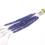 Load image into Gallery viewer, Natural Tanzanite Faceted Tyee Beads, 4 inch Purple Tanzanite Rondelle Beads, Tanzanite Gemstone Wholesale Heishi Beads For Jewelry, 5-7 MM