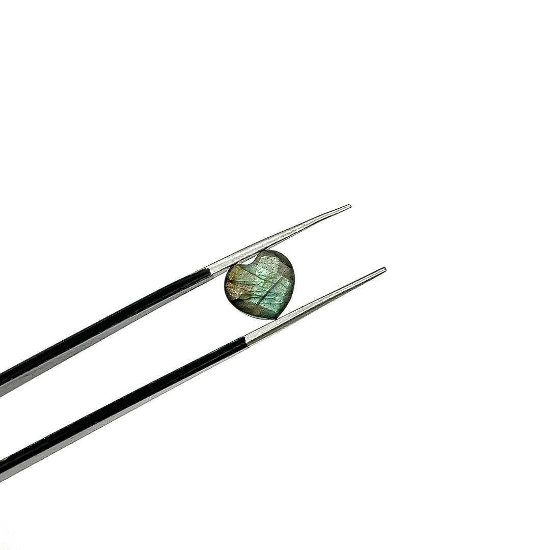 Flashy Labradorite Heart Shape Briolettes, Natural Labradorite Faceted Heart Shape Beads, Loose Gemstone, 8 MM Heart Charm Beads for Jewelry