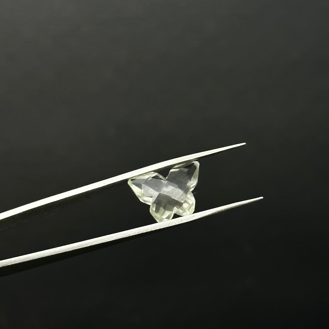 Natural Green Amethyst Butterfly Shape Gemstone Beads, Loose Faceted Gemstone Carving, Amethyst Jewelry Making Wholesale Beads, 14x10 MM