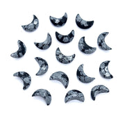 AAA Black Jasper Moon Shape Briolette's, Natural Black Jasper Faceted Moon Shape Gemstone Beads, Hand Carved Moon Beads, Moon Charms 12 MM